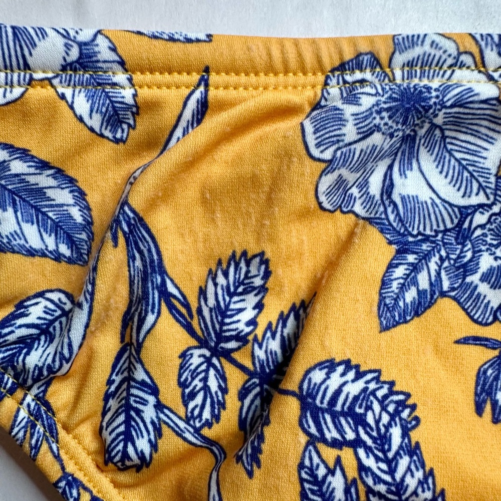 Jolyn Andy Bikini Bottom - Yellow w/ Blue & White Floral - Picture 8 of 8
